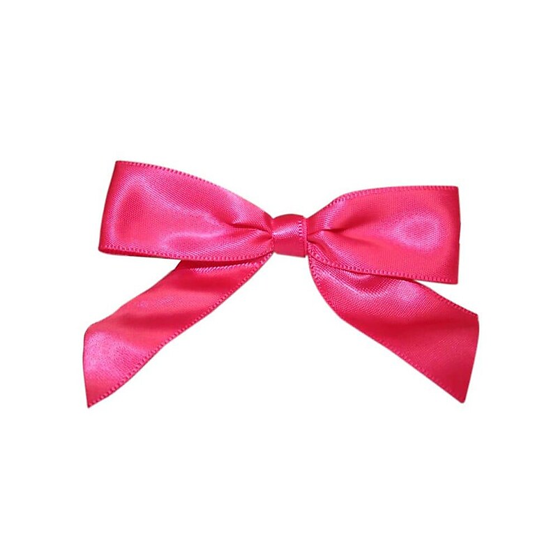 JAM Paper Ribbon Bows, Shocking Pink, 100/Pack (52640349198) image 1