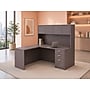 Boss Office Products " Office Desk with Hutch, Return and Pedestal, Driftwood (GROUPA25-DW)~#|#~BCB474C7-F306-4B73-B21D157CFCA7802F_sc7