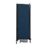 National Public Seating Robo Series 11-Panel Folding Mobile Room Divider, 72"H x 256"W, Blue Fabric (RDB6-11PT04)~#|#~BCBB31B8-0D24-42E7-B37EDC3C76A44CAE_sc7