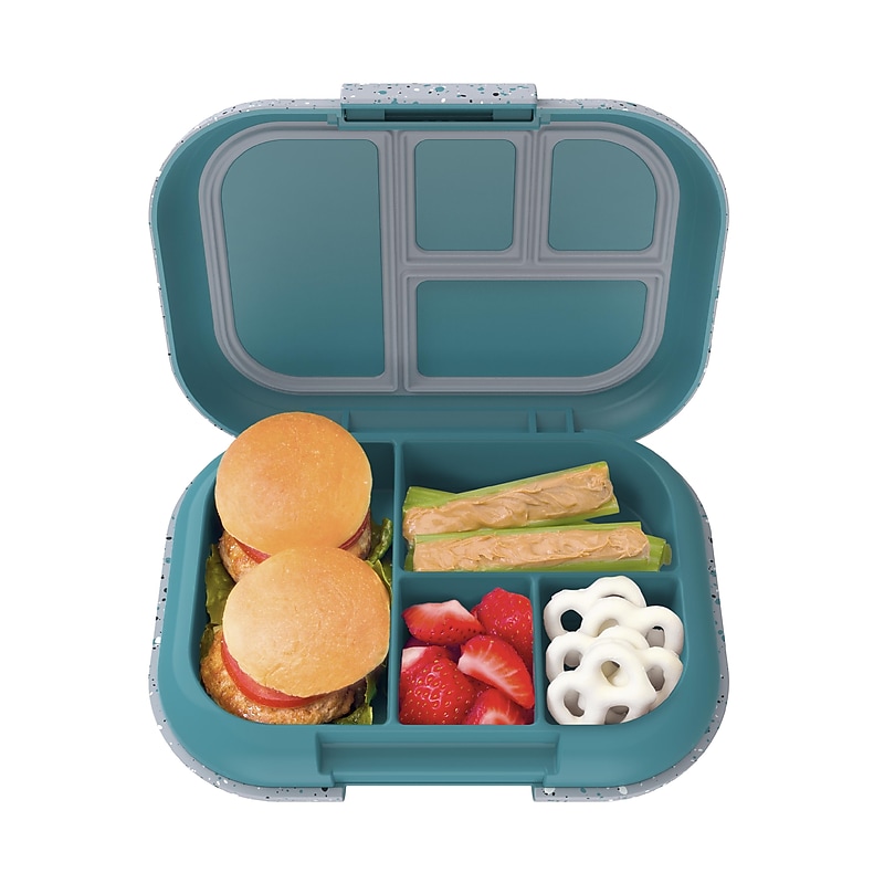 bentgo Chill Insulated Bento Box, 4-Compartment, Truly Teal Speckle, 28 oz. (BGOCHL-TT) image 1