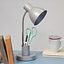 Simple Designs Sleek Essentials LED Desk Lamp, 16.22", Silver (LD1076-SLV)~#|#~BCBD0C4F-FECD-4741-B43E9091871C2EA7_sc7