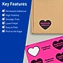 Avery Laser/Inkjet Heart Multipurpose Labels, 2-9/32" x 1-27/32", Neon Magenta, 960/Box (94603)~#|#~BCBFE0B1-B081-49EF-B367AE760621952A_sc7
