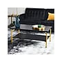 Household Essentials Crown 43.3"W x 23.6"D Laminate Coffee Table, Black Oak/Gold (8236-1)~#|#~BCCA89F3-0ECD-463C-8783FF8F67821A32_sc7