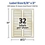 Avery Pearlized Ivory Rectangle Multipurpose Labels, 5/8" x 3", Ivory, 320/Pack (94214)~#|#~BCD742DE-D9D0-4DA3-8A84F925C4DD3B89_sc7