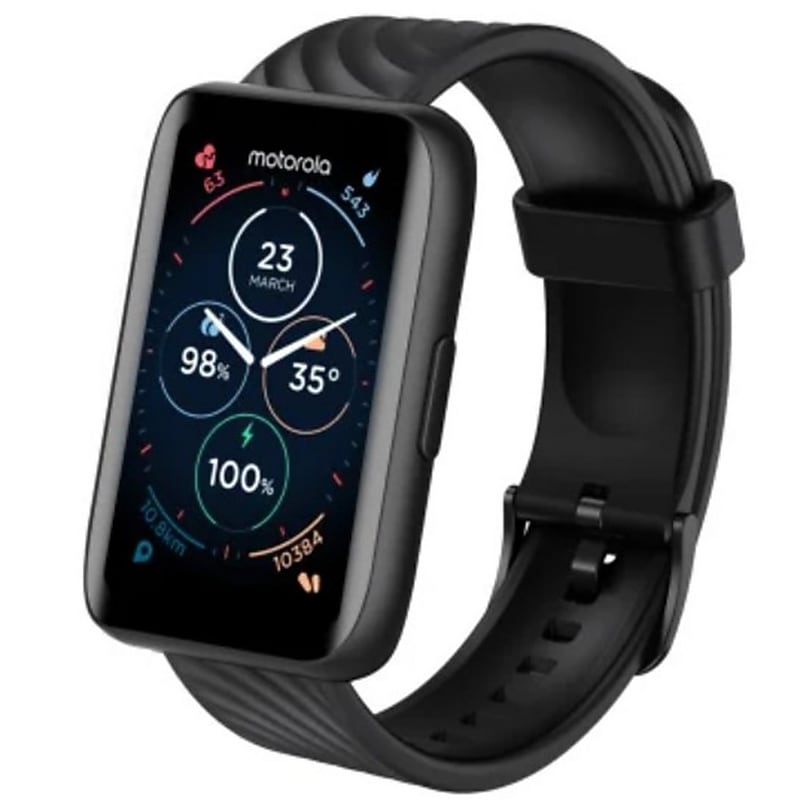 Motorola Moto 40 Smart Watch, 39.88mm, Zinc Alloy Case, Phantom Black Silicone Band (MTOMOSWZ40PB) image 1