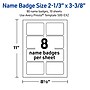 Avery Laser/Inkjet Rectangle Multipurpose Labels, 2-1/3" x 3-3/8", White, 80/Pack (S00-EXZ)~#|#~BCDA303A-F5CE-4495-A260381013CD8375_sc7