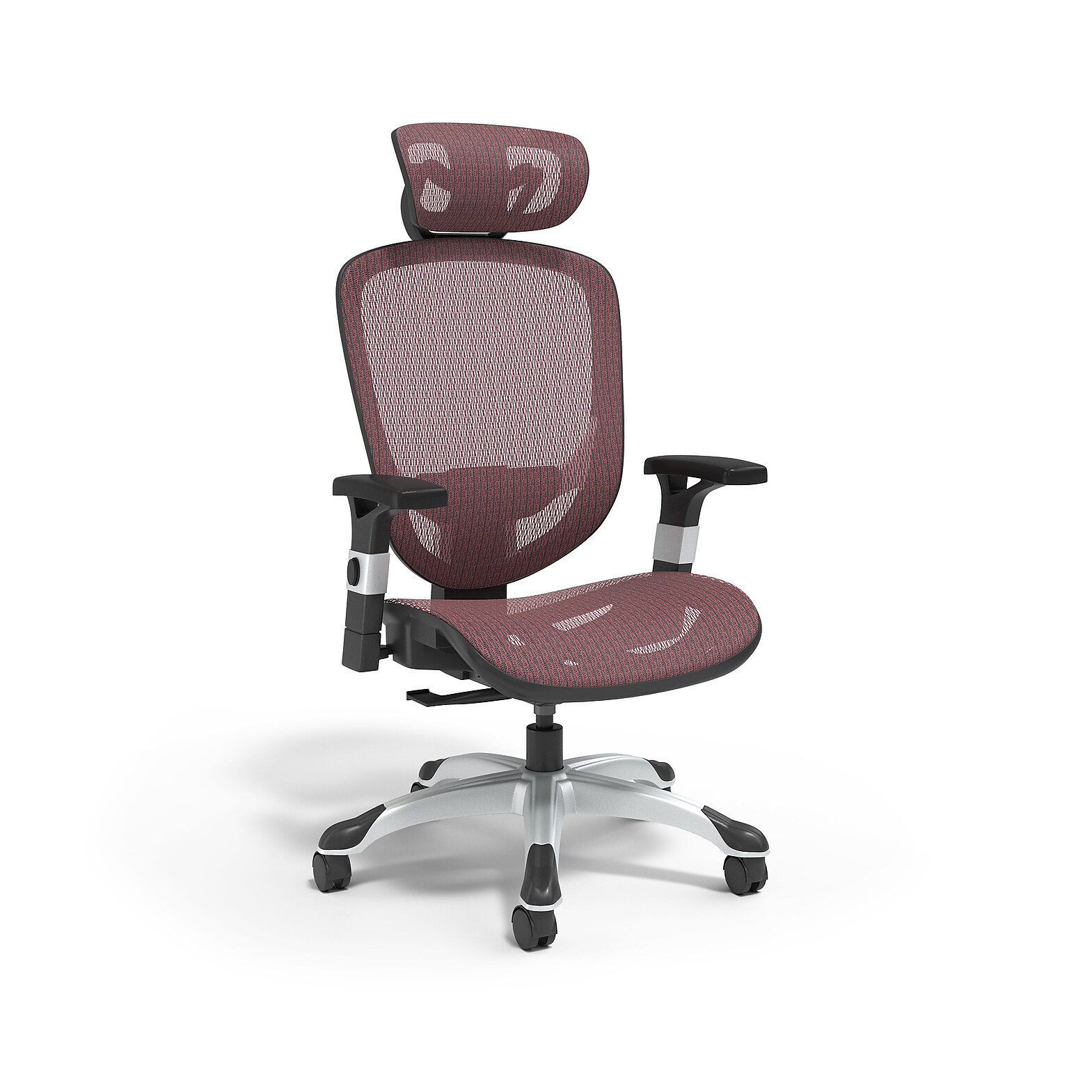 Union & Scale FlexFit Hyken Ergonomic Mesh Swivel Task Chair (Maroon)