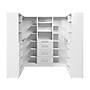 Bestar Florence Collection 95W x 61D U Shaped Walk-In Closet System, Shaker, White (127640-000017)~#|#~BCE04674-6892-45B6-8B0AC382D152125A_sc7