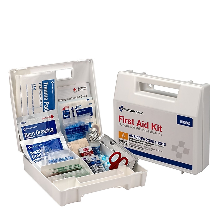 2点セット価格　FIRST AID KIT チョコチップブーニーハット First Aid Only Plastic First Aid Kit, ANSI 2015 Class A, 25 People