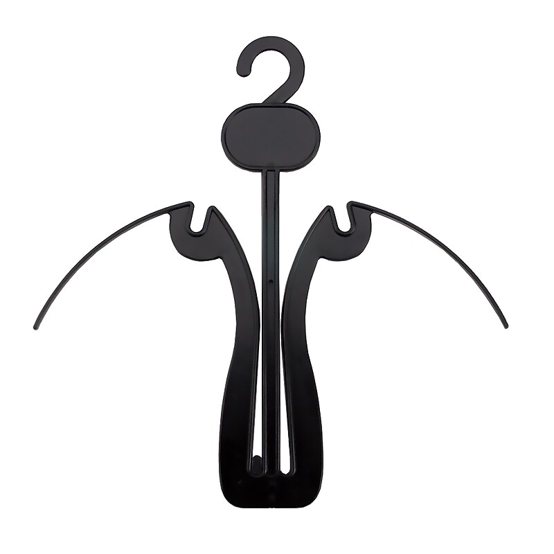 Nahanco 7 1/4" Plastic Sandal Hanger, Black, 500/Carton (SHOE1) image 1