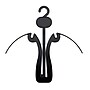 Nahanco 7 1/4" Plastic Sandal Hanger, Black, 500/Carton (SHOE1)~#|#~BCE3F865-3DBE-44CA-BD1AEC97D26958AD_sc7