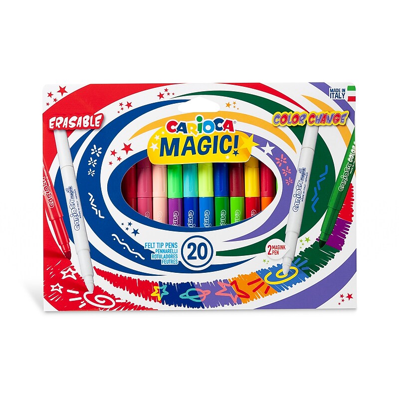 CARIOCA Magic! Washable Kids Marker, Maxi Tip, Assorted Colors, 20/Set (CRA41369) image 1
