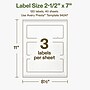 Avery Hemp Rectangle Laser/Inkjet Multipurpose Labels, 2-1/2" x 7", Off-White (120/Box)~#|#~BCEB635C-CAA5-4AD9-ACEAB42F183C7EB6_sc7