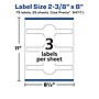 Avery Laser/Inkjet Decorative Edge Multipurpose Labels, 2-3/8" x 8", White, 75 Labels/Pack (94117)~#|#~BCEFA979-AF0A-452D-A7B4CFF30450E5BD_sc7