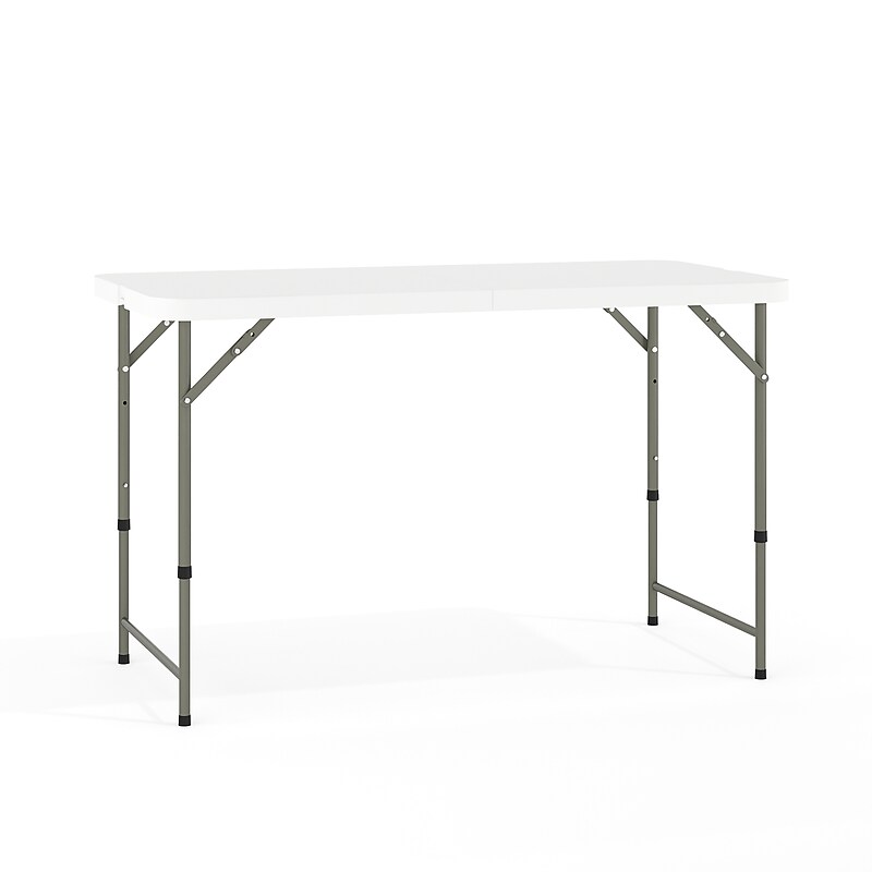 Flash Furniture Elon Folding Table, 47.75" x 23.75", Granite White (DADYCZ122Z2) image 1