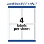 Avery Print-to-the-Edge Color Laser Shipping Labels, 3-3/4" x 4-3/4", White, 100 Labels/Pack (6878)~#|#~BCFB39EA-00E6-45C2-9C3B61A752747D7F_sc7