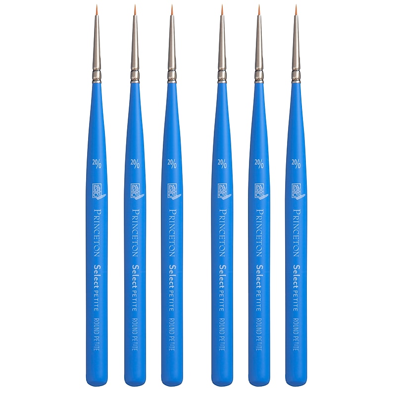 Princeton Select Artiste Mixed Media Synthetic Round Brush, 6/Pack (PBXP3750MR200-6) image 1