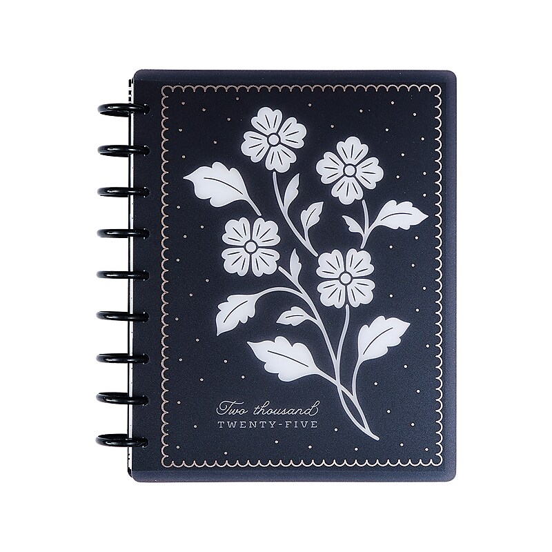 2025 The Happy Planner Ink & Ivy 7" x 9.25" Weekly & Monthly Planner, Plastic Cover, Black/White (PPCD12-566) image 1