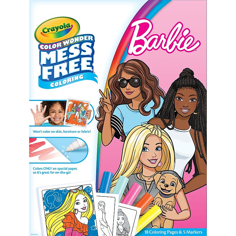 Crayola Barbie Color Wonder Coloring Pad & Markers (752859) image 1