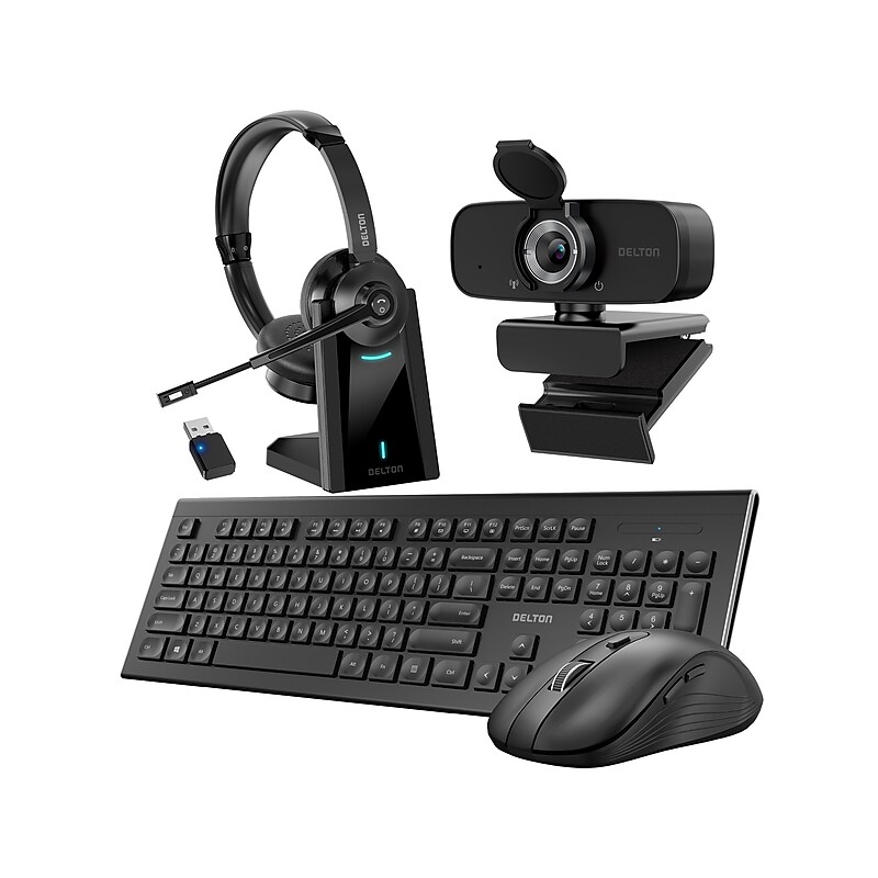 Delton Work Anywhere 35X Wireless Noise Canceling Bluetooth Stereo Computer Over-the-Ear Headset Kit (DBND4WLS35XREG) image 1