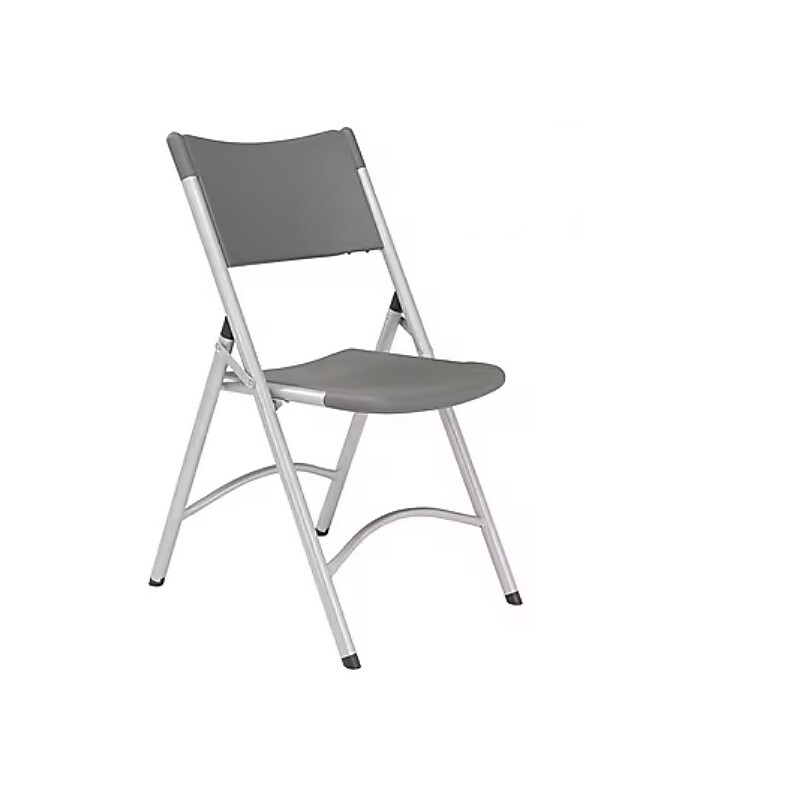 NPS 600 Series Heavy Duty Plastic Folding Chair, Charcoal Slate, 100 Pack (620/100) image 1