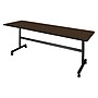 Regency Kobe Flip Top 84"W x 24"D Rectangular Training Room Table, Laminate, With Wheels, Neo Walnut (MKFT8424NW)~#|#~BD14CEB2-927D-43AF-8280508DF27EBC45_sc7