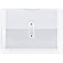JAM Paper Premium Plastic Filing Envelope with Button & String Closure, 5 1/2" x 7 1/2", Clear, 3/Pack (920B1clx3)~#|#~BD1937B3-A026-4920-AAF80A7FE583A6FF_sc7