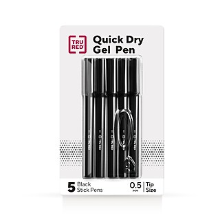 TRU RED™ Ballpoint Pen, Medium Point, 1.0mm, Black, 60/Pack