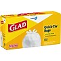 Glad Quick Tie Tall 13 Gallon Flap Tie Kitchen Trash Bag, White, 200 Total Bags (15931)~#|#~BD1D69B0-CCBE-4BBF-8B14A4A1C18F2E7E_sc7