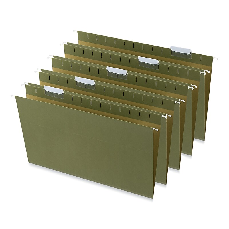 Universal Reinforced Hanging File Frame, Legal Size, Standard Green, 25/Box (UNV14151) image 1