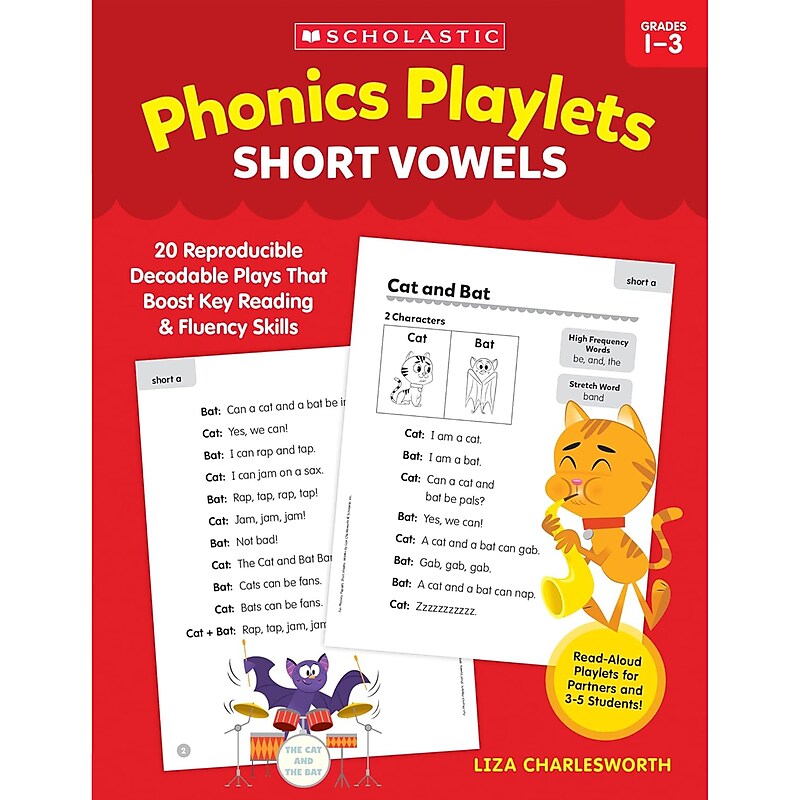 Scholastic Teaching Solutions Phonics Playlets: Short Vowels Activity Book (SC-9781546155324) image 1