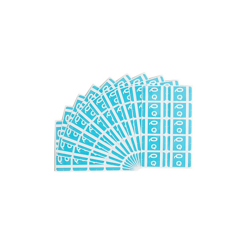 Smead AlphaZ ACCS Color-Coded Alphabetic Labels, Q, Light Blue, 100/Pack (67187) image 1