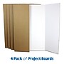 Flipside Tri-Fold Presentation Boards, 36" x 48", Corrugated Paper, White, 4/Pack (18042)~#|#~BD1EF657-33A1-45D7-BF4C30CDC6EF29A6_sc7