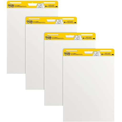 Post-it Super Sticky Easel Pad, 25 x 30, 30 Sheets/Pad, 4 Pads/Pack  (559-VAD-4PK)