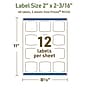 Avery Dissolvable Square Multipurpose Labels, 2" x 2-3/16", Off-white, 60/Pack (94124)~#|#~BD321B62-E124-4075-B1DB293879FB7158_sc7
