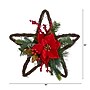 Nearly Natural Holiday Christmas Poinsettia Star Twig Wreath, 16" (W1319)~#|#~BD34EB1C-11E0-43AF-9D1FAEC4D399FD42_sc7
