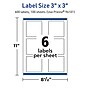 Avery Laser/Inkjet Multipurpose Labels, White, 6 Labels/Sheet, 100 Sheets/Pack (94101-TWMP100)~#|#~BD37AF59-5F78-445D-8B8B877BF4584501_sc7