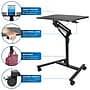 Mount-It! 28" W Manual Adjustable Standing Desk With Locking Wheels, Black (MI-7969)~#|#~BD3B4E85-2AC8-40CB-A9D390CDA49F9F87_sc7