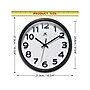 Infinity Instruments Wall Clock, 10.75"Dia. (20296BK-WH)~#|#~BD3B6E90-2D93-4FE5-9B1E0617ED62DC65_sc7