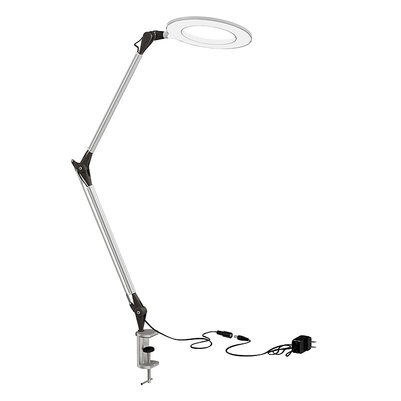 Lavish Home LED Desk Lamp, 41.25"H, Silver (72-LMPEC-1) image 1