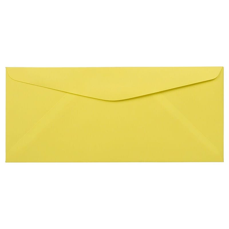 JAM Paper #9 Business Envelope, 3 7/8" x 8 7/8", Ultra Lemon, 100/Pack (1536397D) image 1