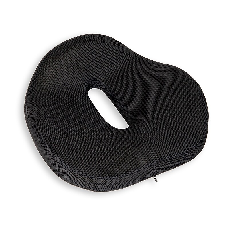 Mind Reader Donut Pillow with Air-Cloud Technology, Black (TAILST-BLK) image 1