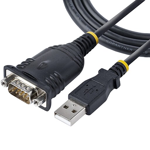 3.3ft USBA to Serial DB9 Cable, Male to Male, RS232