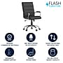 Flash Furniture Whitney Ergonomic LeatherSoft Swivel Mid-Back Executive Office Chair, Black/Chrome (GO2286MBK)~#|#~BD4D495F-F309-4A80-85024920DFA53C8F_sc7