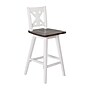Flash Furniture Gwendolyn Rustic Solid Wood Designer Back Barstool, Antique White Wash Frame/Gray Wash Seat (ESG129WH)~#|#~BD55242E-908E-4B7A-BF8FD62B9FA41A0D_sc7