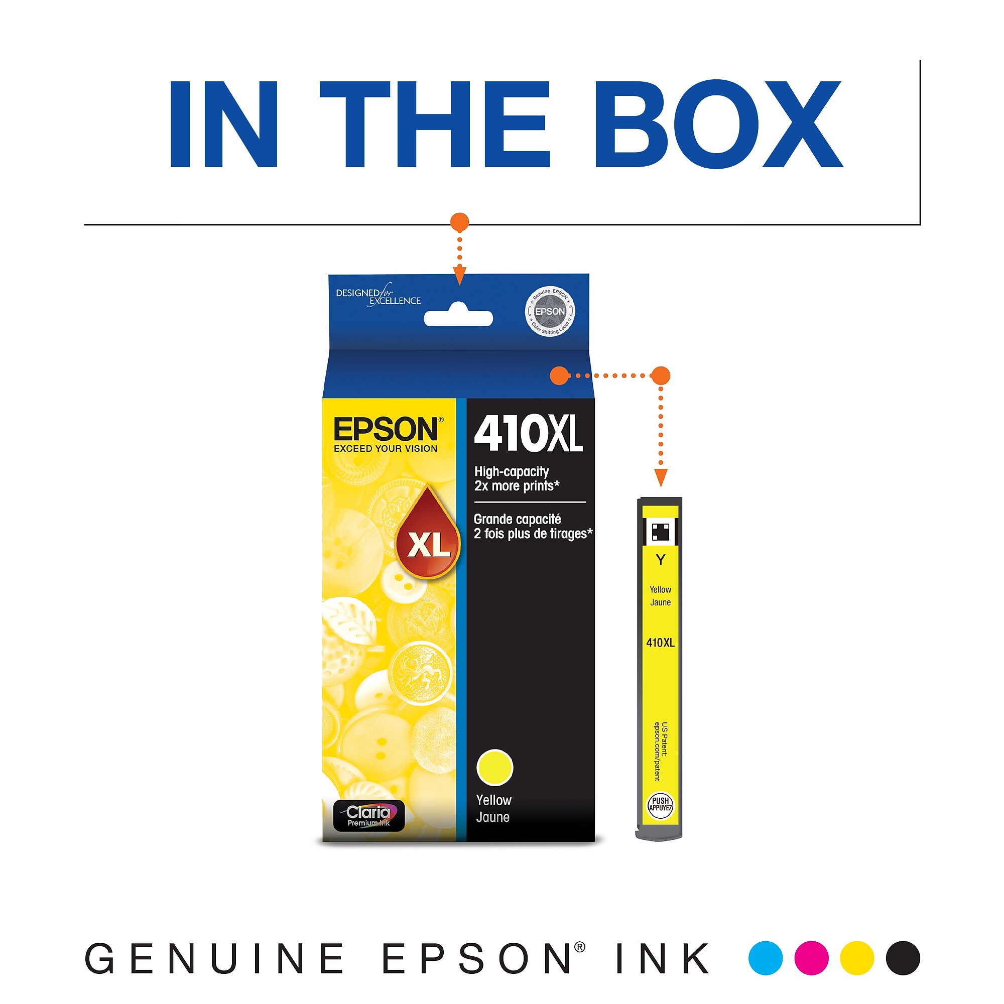 Epson T410XL Yellow High Yield Ink Cartridge   (T410XL420-S) Sansujyuku sansujyuku.com