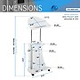 Techni Mobili 22"W Manual Adjustable Standing Laptop Cart, White (RTA-B005-WHT)~#|#~BD5BAB5C-8DAF-45FA-926D884BA848F5CB_sc7