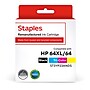 Staples 64XL/64 Remanufactured Black High Yield and Tri-Color Ink Cartridges Replacement for HP 3YP23AN#140, 2/Pack~#|#~BD5D9196-4891-46E2-80B9EEDE714C702E_sc7