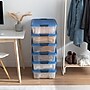 Iris 26 Qt. Latch Lid Storage Tote, Clear/Navy, 6/Carton (100364-CT)~#|#~BD5F5DBC-CB7D-4EBF-88BF2CE764BA2CEB_sc7