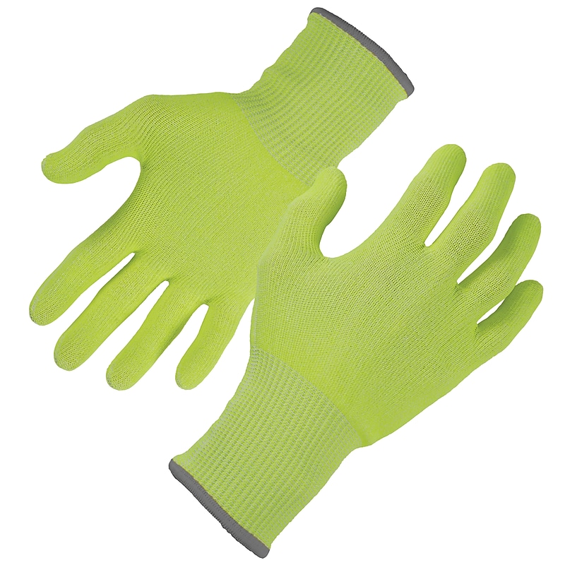 Ergodyne ProFlex 7040 Seamless Knit Cut Resistant Gloves, Food Safe, ANSI A4, Lime, Medium, 1 Pair (18013) image 1